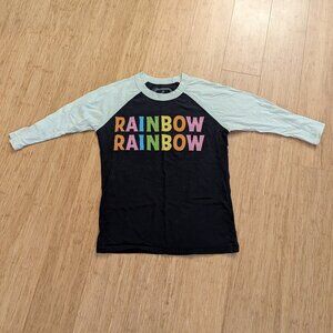Big Bud Press BBP Rainbow Word Size P Unisex Raglan Tee
